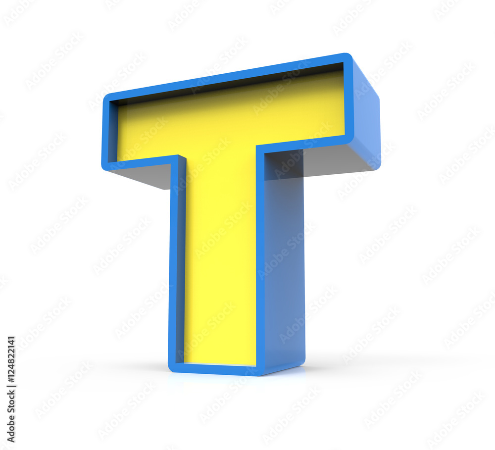 3D toylike letter T 3D toylike letter T