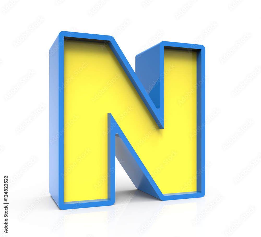 3D toylike letter N