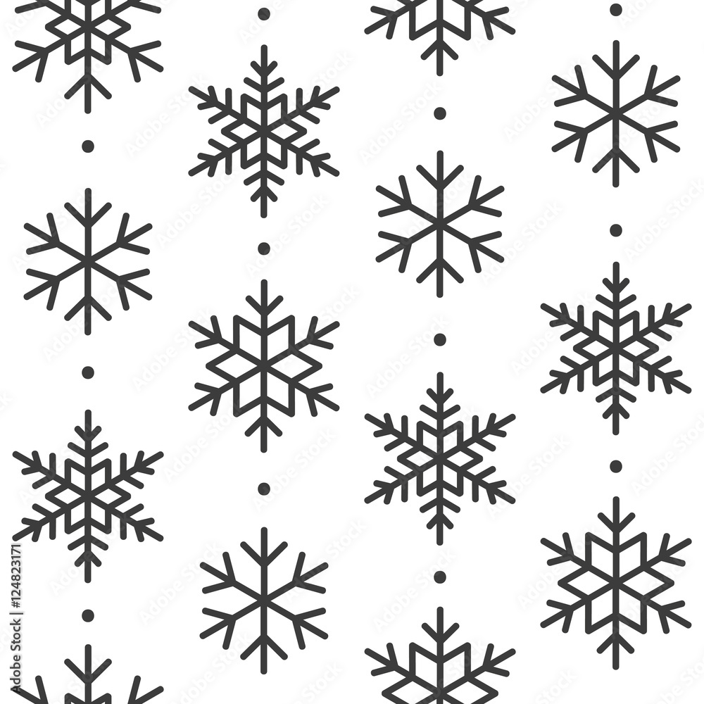 Seamless pattern with snowflakes ornament Seamless pattern with snowflakes ornament