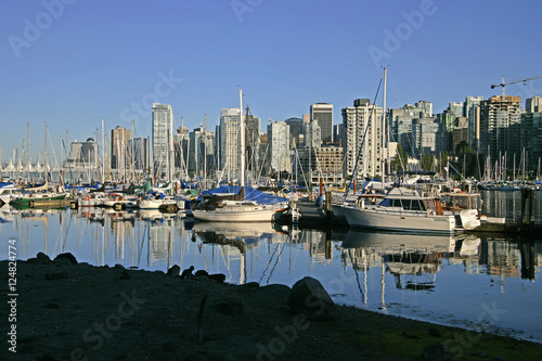 vancouver cityscape reflection