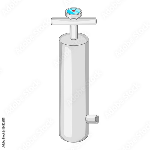 Pump with pressure gauge icon. Cartoon illustration of pump vector icon for web design