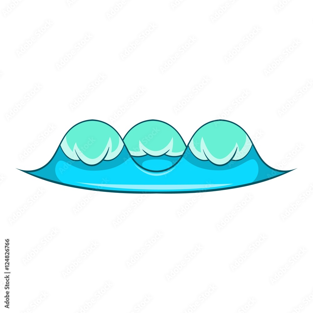 Wave with foam icon. Cartoon illustration of wave with foam vector icon for web Wave with foam icon. Cartoon illustration of wave with foam vector icon for web