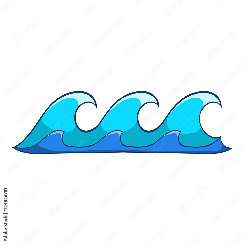 Small waves icon. Cartoon illustration of small waves vector icon for web Small waves icon. Cartoon illustration of small waves vector icon for web