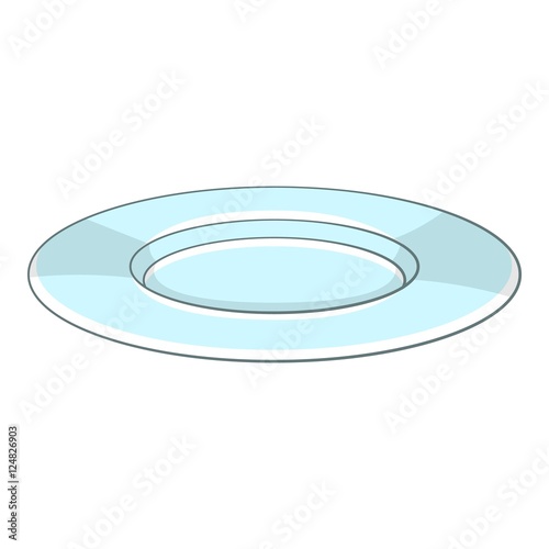 Plate icon. Cartoon illustration of plate vector icon for web