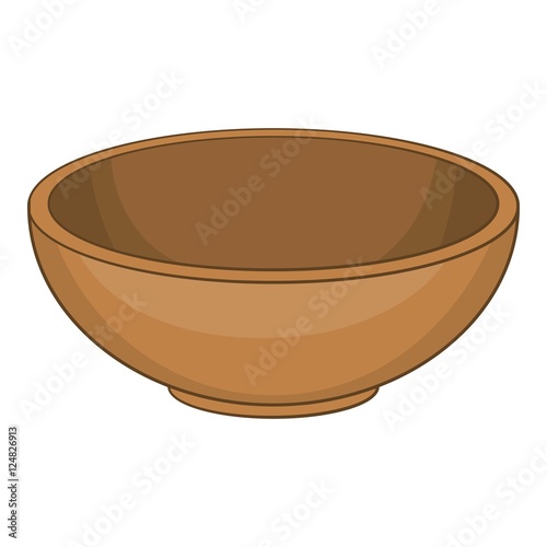 Big bowl icon. Cartoon illustration of big bowl vector icon for web photo
