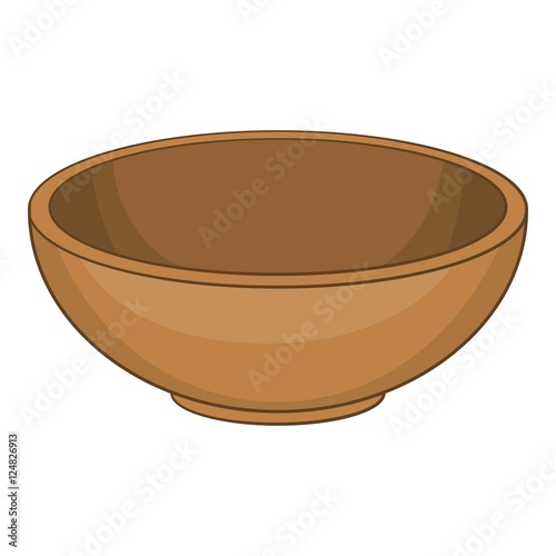 Big bowl icon. Cartoon illustration of big bowl vector icon for web