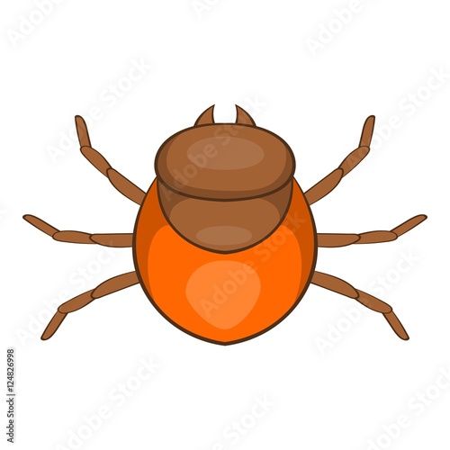 Tick icon. Cartoon illustration of tick vector icon for web