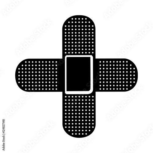 two bandages icon image vector illustration design 