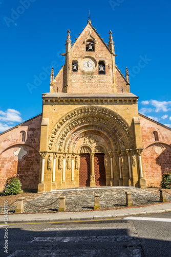 Fascade Church of Sainte Foy in Morlaas - France photo