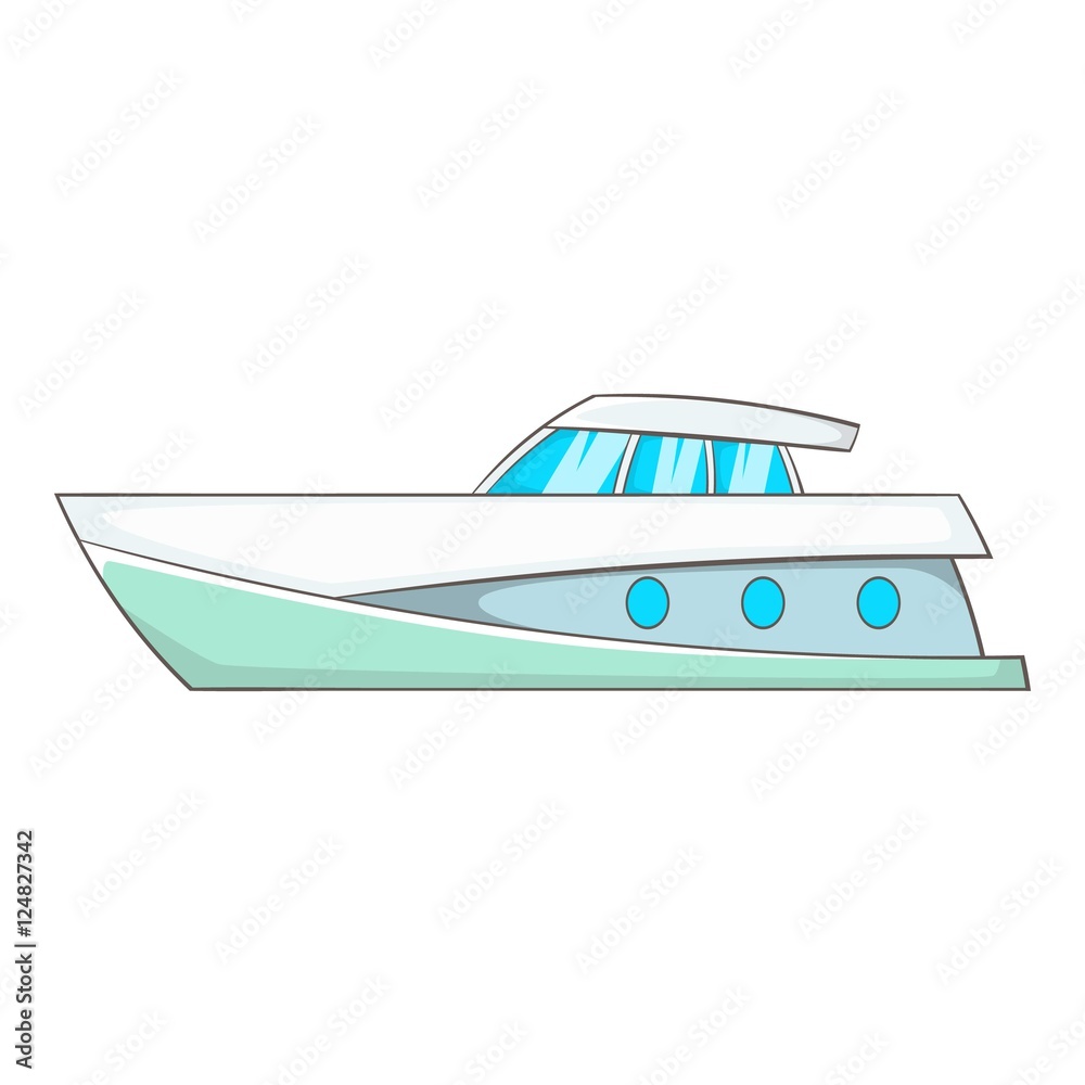 Big yacht icon. Cartoon illustration of big yacht vector icon for web