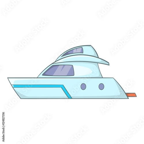 Planing powerboat icon. Cartoon illustration of planing powerboat vector icon for web