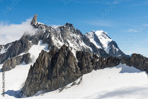 a view of mont blanc, coumayeur, italy