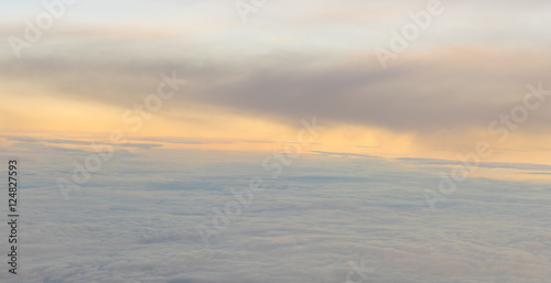 Cloud in blue sky .