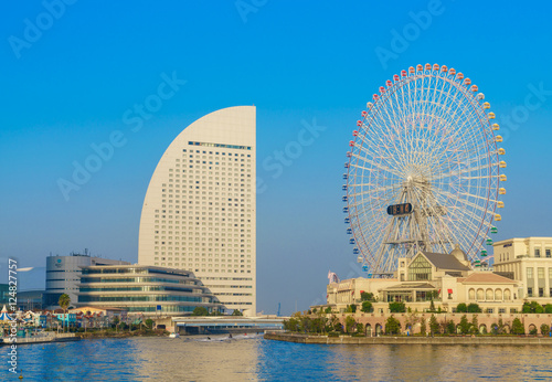 Yokohama,Japan - November 24,2015 : Ferris wheel at cosmo world photo