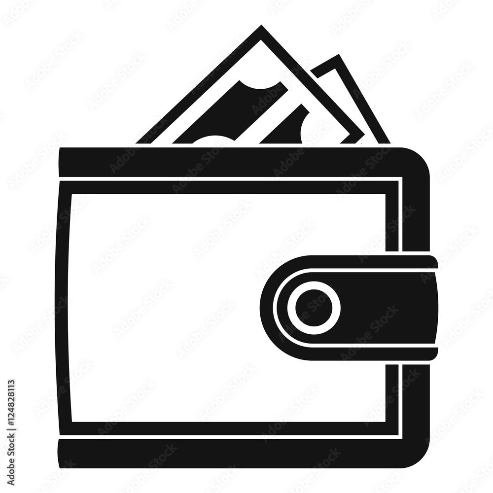 Leather purse icon. Simple illustration of leather purse vector icon for web Leather purse icon. Simple illustration of leather purse vector icon for web