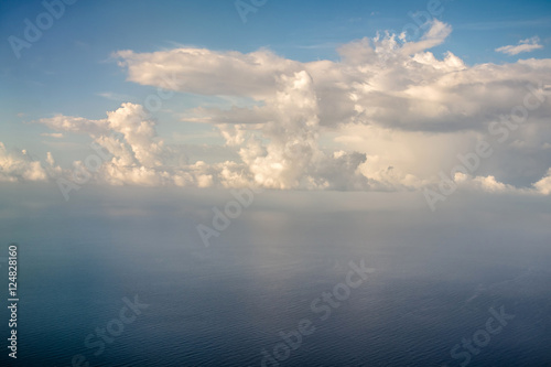 Sky and clouds from a plane over Adriatic Sea
