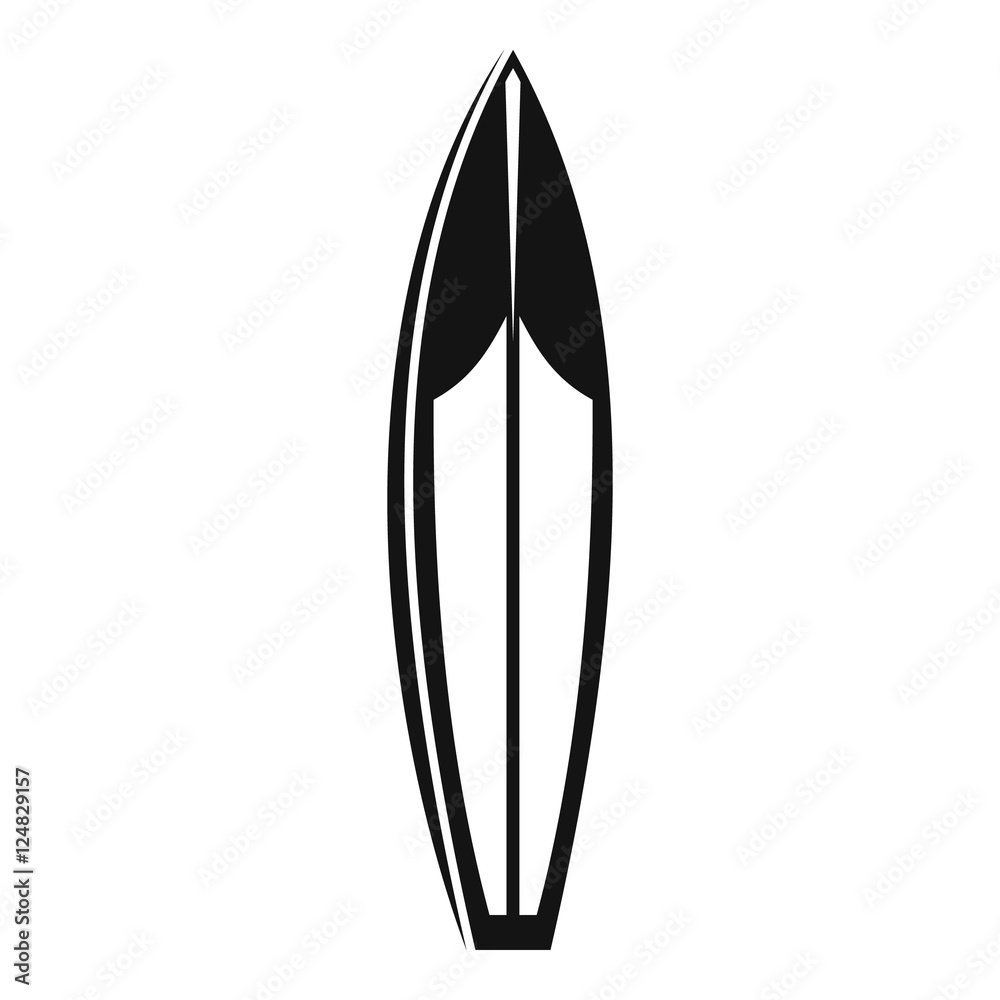 Surfboard icon. Simple illustration of surfboard vector icon for web Surfboard icon. Simple illustration of surfboard vector icon for web