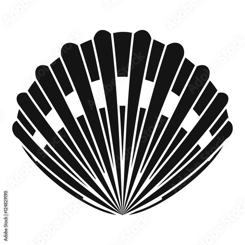 Pearl shell icon. Simple illustration of pearl shell vector icon for web