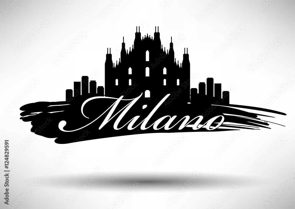 Obraz premium Vector Graphic Design of Milano City Skyline
