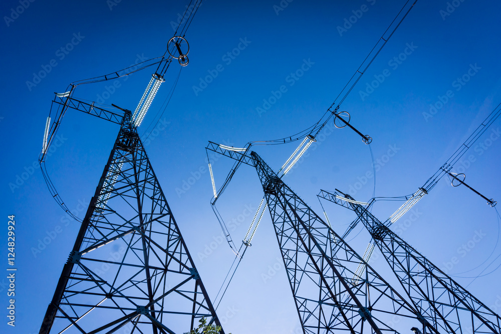 Power Tower. Electricity transmission power lines. Electricity Power Tower. Electricity transmission power lines. Electricity