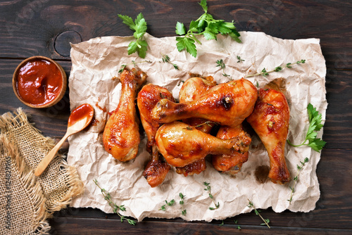 Εκτύπωση καμβά Grilled chicken drumstick