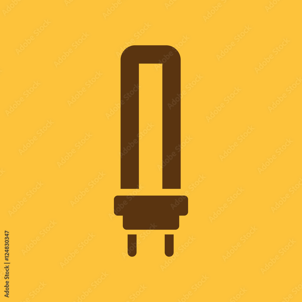 The fluorescent light bulb icon. Lamp and bulb, lightbulb symbol.UI. Web. Logo. Sign. Flat design. App. The fluorescent light bulb icon. Lamp and bulb, lightbulb symbol.UI. Web. Logo. Sign. Flat design. App.