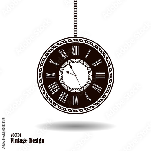 Vector vintage clock dial