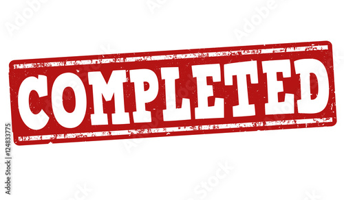 Completed sign or stamp
