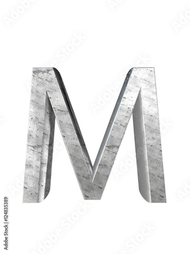 Metal alphabet. 3D rendering