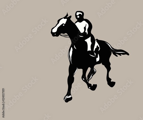 silhouette of a man on a horse rider