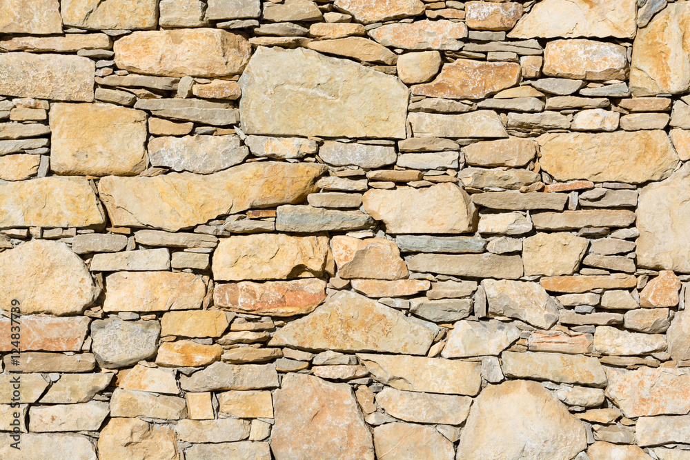 Natural Stone Wall Closeup