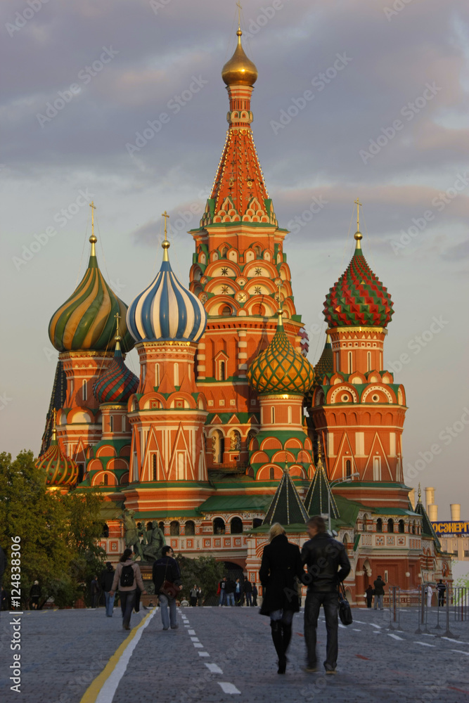st-basil cathedral at sunset