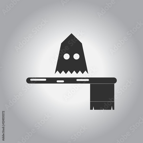 Vector illustration in flat design Halloween icon Executioner and ax