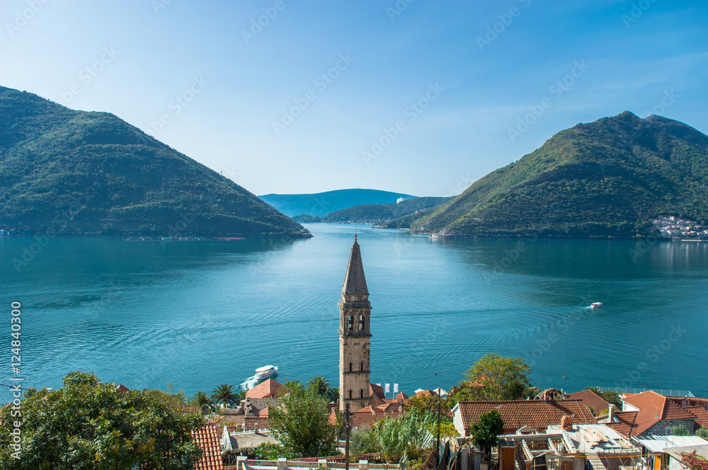 Verige strait, view from old town Perast