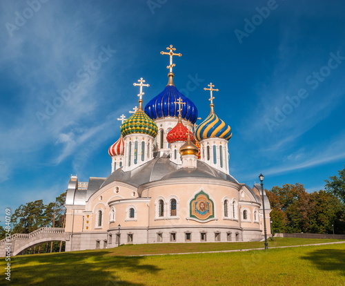 Konstfotografi Holy Transfiguration Church in the village of Peredelkino in Moscow region