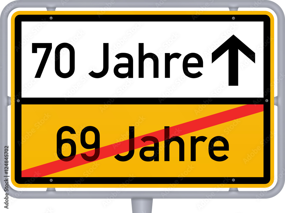 Fototapeta premium 70 Jahre Geburtstag - Jubiläum