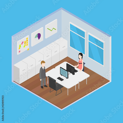 Vector Isometric Office