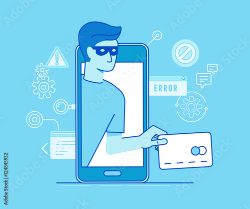 Hacker stealing credit card data