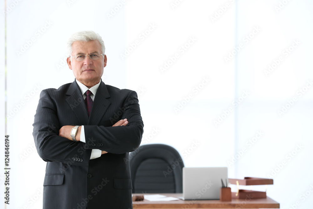 Portrait of successful mature businessman in office Portrait of successful mature businessman in office