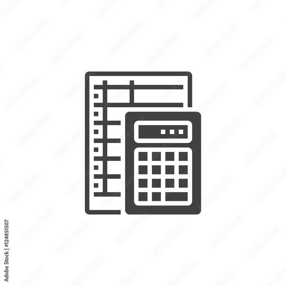 accounting icon vector, filled flat sign, solid pictogram isolated on white, logo illustration accounting icon vector, filled flat sign, solid pictogram isolated on white, logo illustration