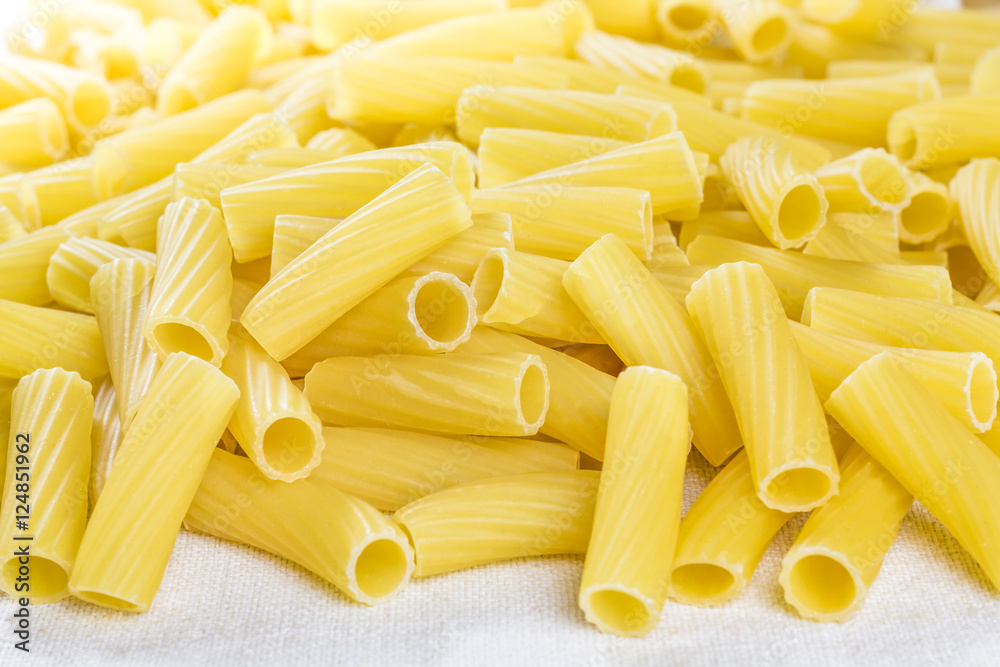 Tortiglioni pasta uncooked Tortiglioni pasta uncooked