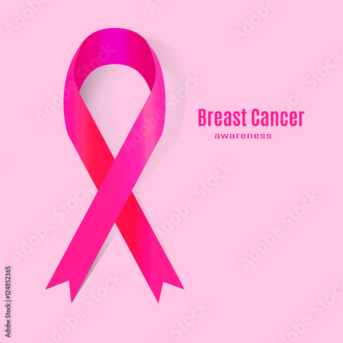 Awareness Pink Ribbon. The International Symbol of the Fight Aga