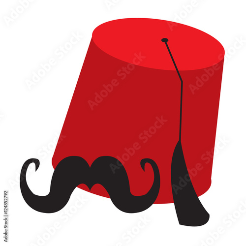 Fez logo, cap in the form of a truncated cone with a tassel.