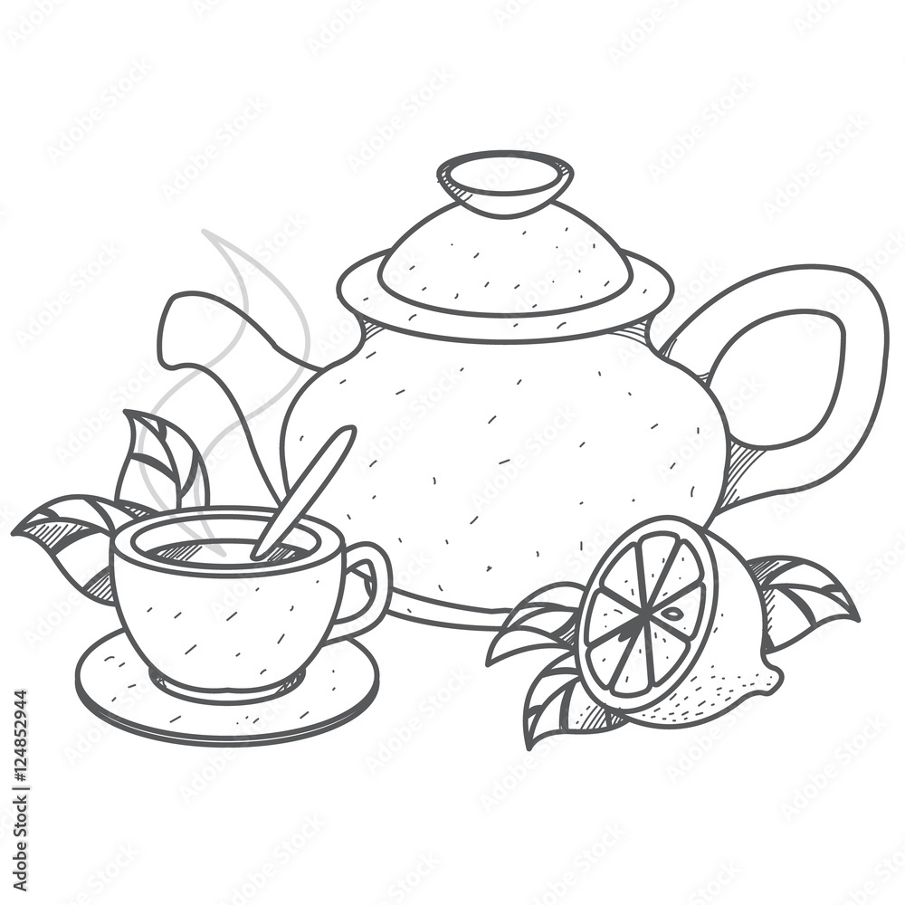 Hand drawn vector doodle illustration of tea kettle Teapot icon line  doodle symbol Monoline quality sketch art isolated element in trendy  scandinavian style 6054181 Vector Art at Vecteezy