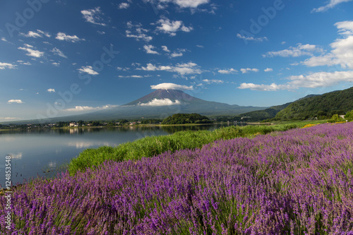 Mount fuji at Lake kawaguchiko. Milky Way. fuijsun in japan.