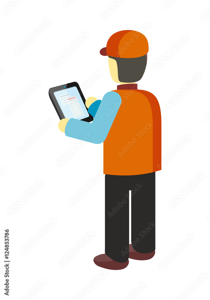Logistician Manager Checks the Cargo Deivering. Logistician Manager Checks the Cargo Deivering.