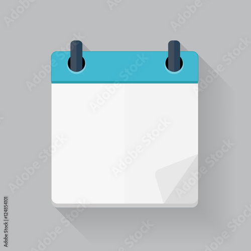 Calendar Flat Daily Icon Template. Vector Illustration Emblem. E