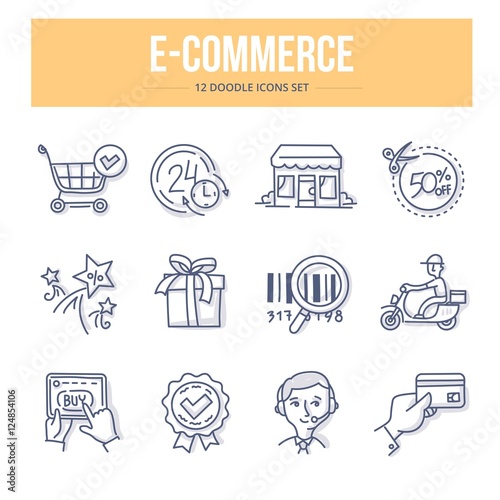 Ecommerce Doodle Icons