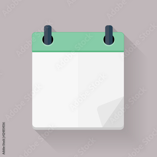 Calendar Flat Daily Icon Template. Vector Illustration Emblem. E