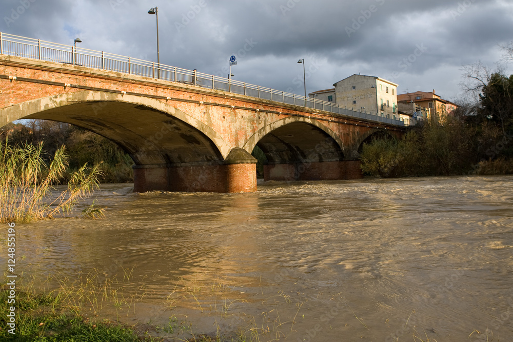 Cecina, Livorno, Tuscany - flooded river